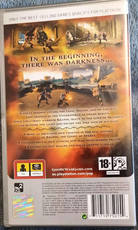 God of War Chains of Olympus for PSP CIB