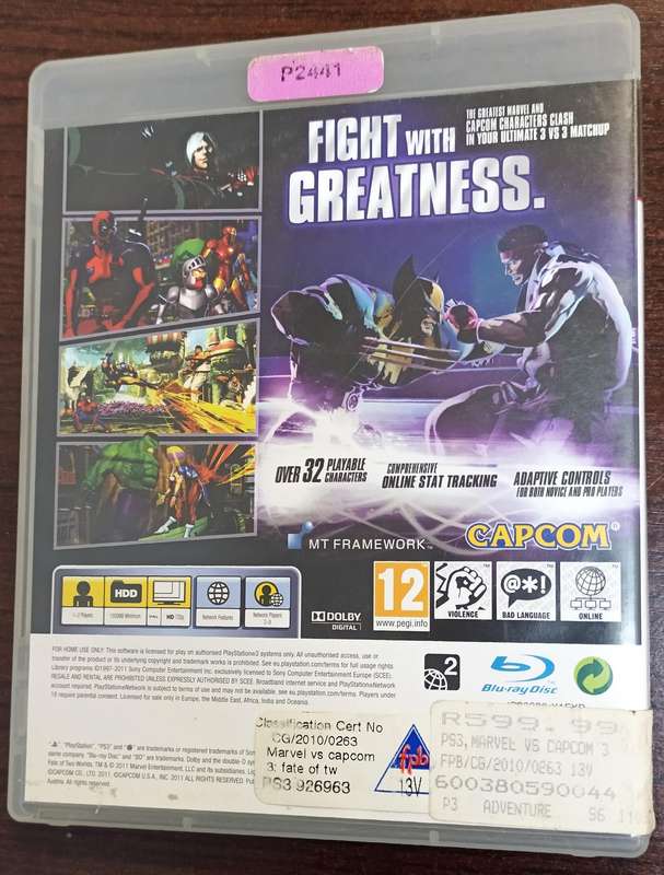 Marvel vs Capcom 3 Fate of Two Worlds for PS3 (CIB)