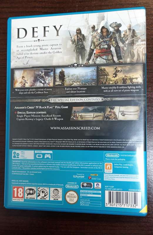 Assassin's Creed IV Black Flag Special Edition for Wii U PAL CIB