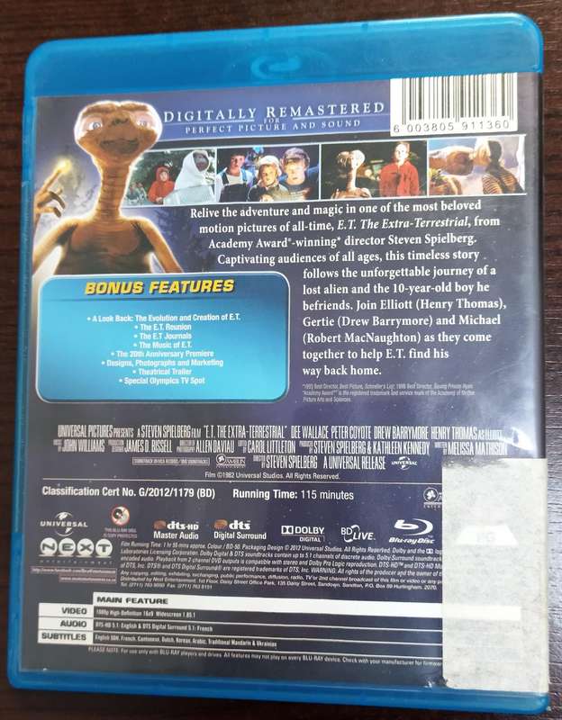 E.T. the Extra Terrestrial on Blu-ray