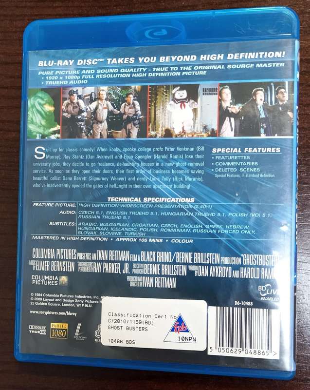 Ghostbusters on Blu-ray