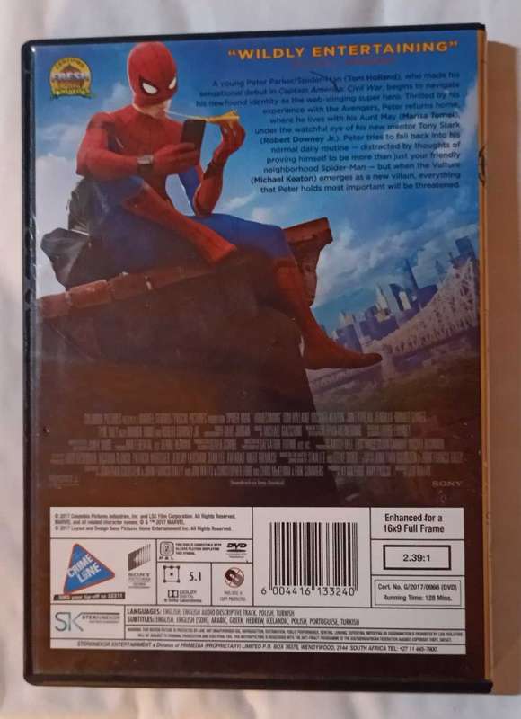 Spider-Man Homecoming DVD (2017)