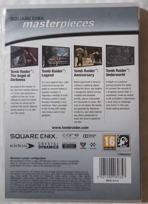 Tomb Raider Collection 4 x Games Masterpieces Collection for PC