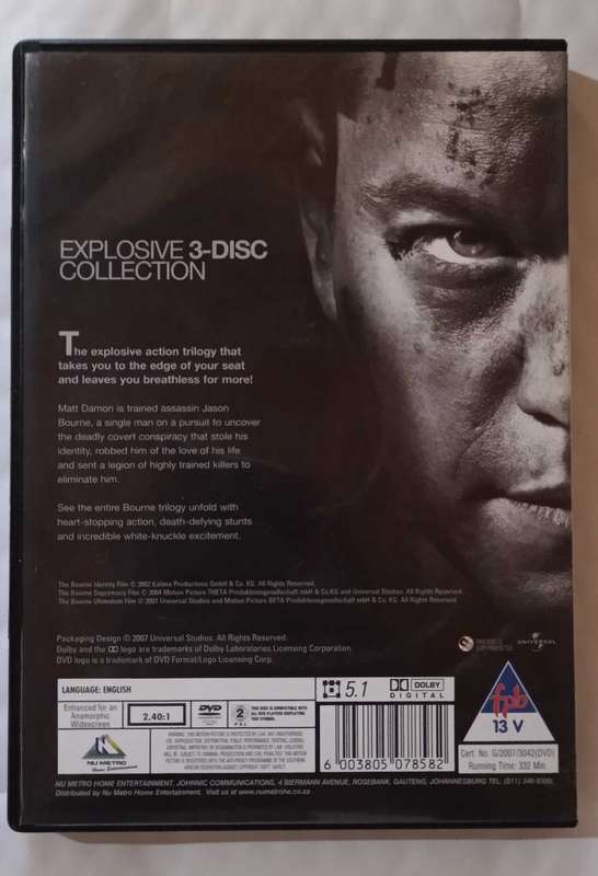 The Ultimate Bourne Collection (3 X discs)
