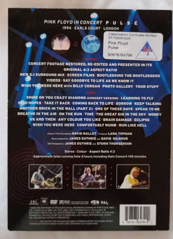 Pink Floyd Pulse 2 X DVD
