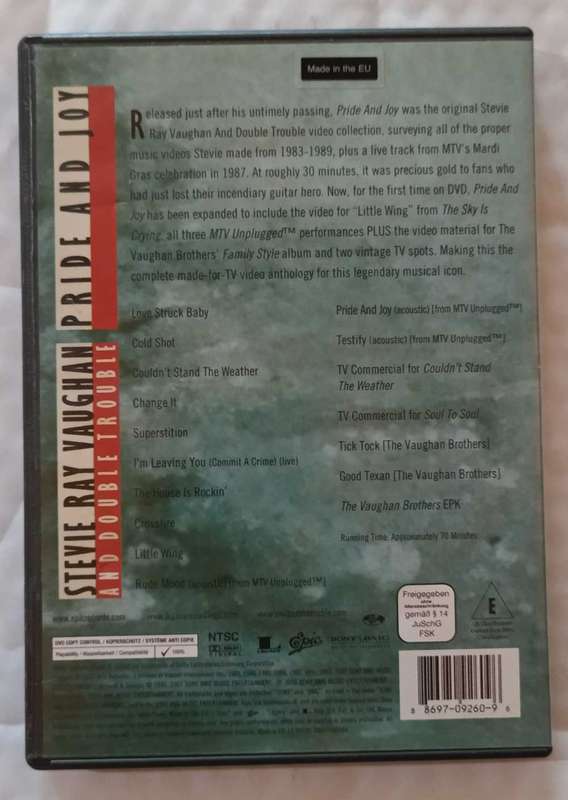 Stevie Ray Vaughan and Double Trouble - Pride and Joy DVD