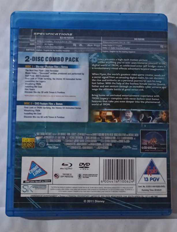 Tron Legacy on Blu-ray and DVD combo pack