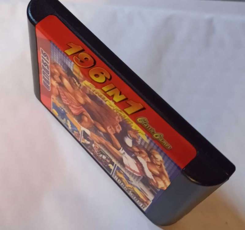 Sega Mega Drive or Genesis 196 in 1 Multicart