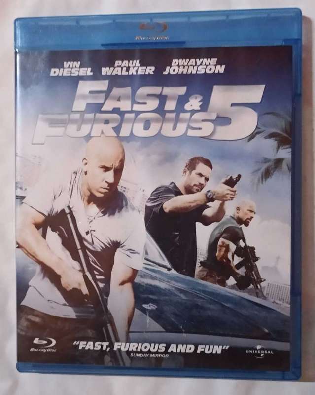 Fast and Furious 5, 6 and 7 on Blu-ray