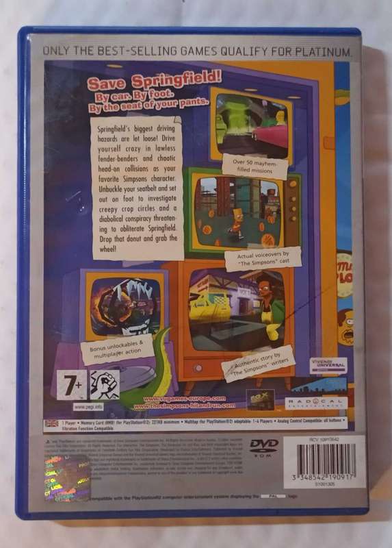 The Simpsons Hit and Run for PS2 (CIB)