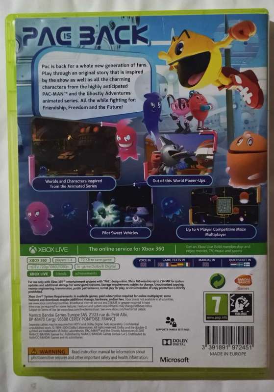 Pac-man and the Ghostly Adventures for Xbox 360(PAL, CIB)
