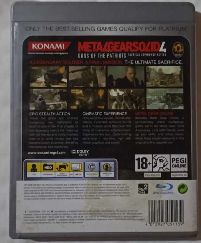 Metal Gear Solid 4 for PS3 (CIB)