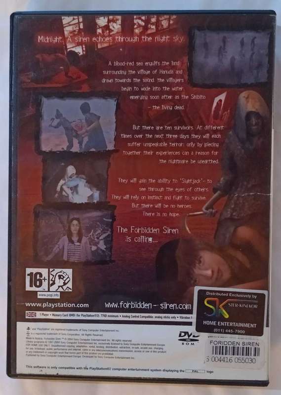Forbidden Siren for Ps2 (PAL)