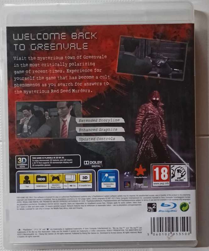 Deadly Premonition - The Director's Cut for PS3 (CIB)