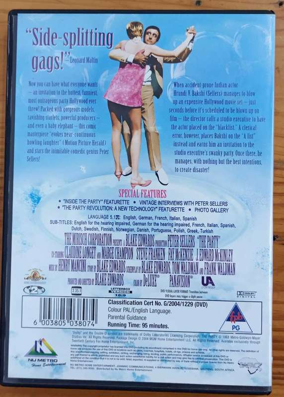 The Party (Peter Sellers) Double Disc