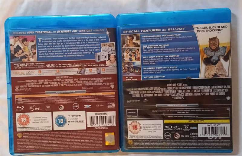 Hangover + Hangover 2 on Blu-ray