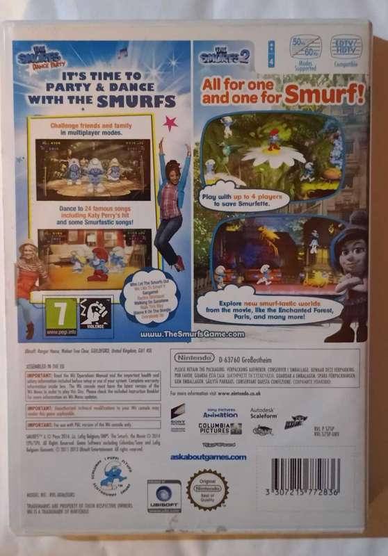 The Smurfs Party Pack for Wii (PAL, CIB)