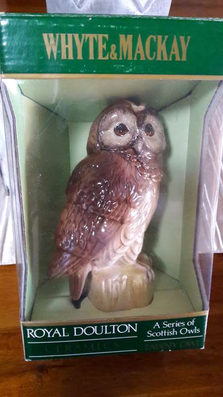 Whyte and Mackay Royal Doulton Short Eraed Owl  Full and Sealed