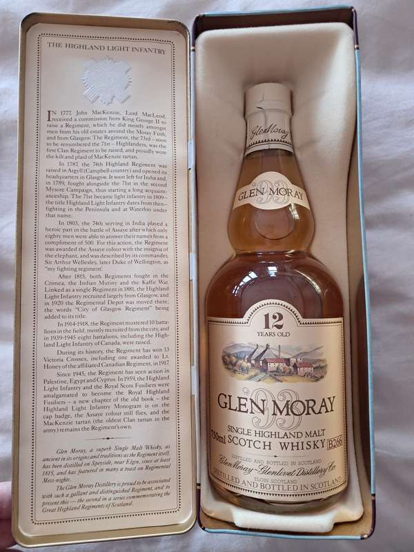 GLEN MORAY 12 YEAR OLD 1970s HIGHLAND LIGHT INFANTRY