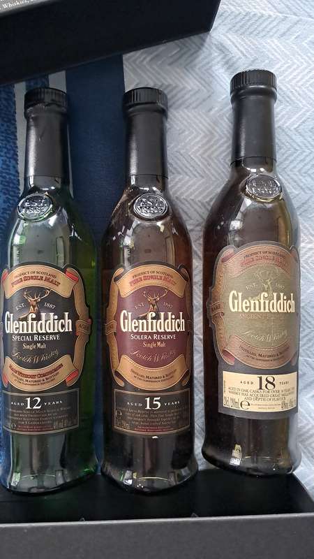 GLENFIDDICH  THE FAMILY COLLECTION 12 15 18 Year old