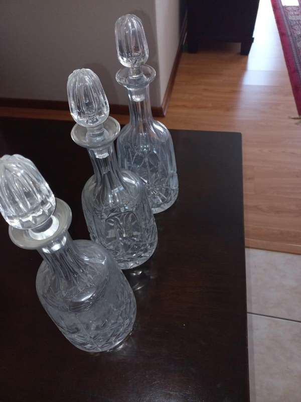 Royal Brierley Crystal Decanters Lids stamped