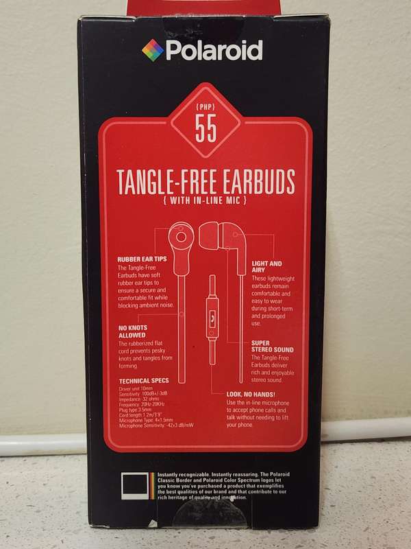 Polariod Tangle free earbuds