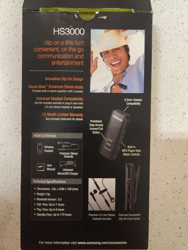 Samsung HS3000 Bluetooth headset