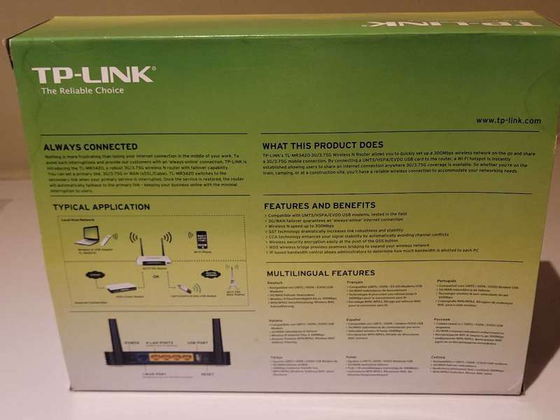 TP -Link 3G/3.75G Wireless N Router TL-MR3420