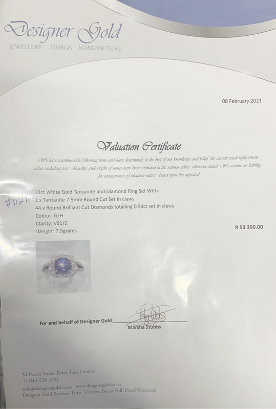 Gorgeous 18ct White Gold Tanzanite and Diamond Ring