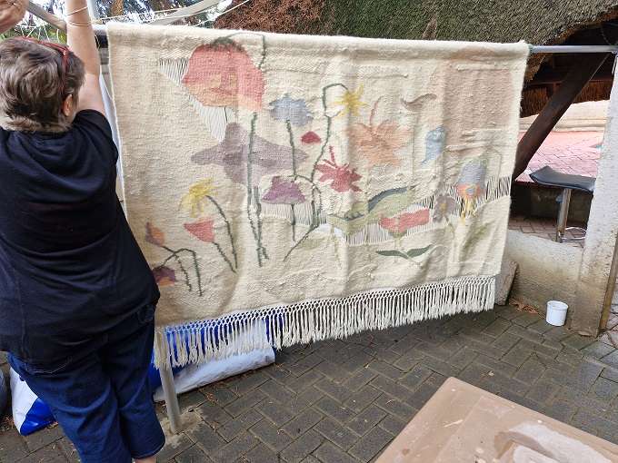 Stunning ! Large Hand Woven, Karakul Wool wall hanging ! Quality weave !!