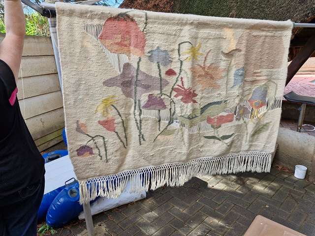 Stunning ! Large Hand Woven, Karakul Wool wall hanging ! Quality weave !!