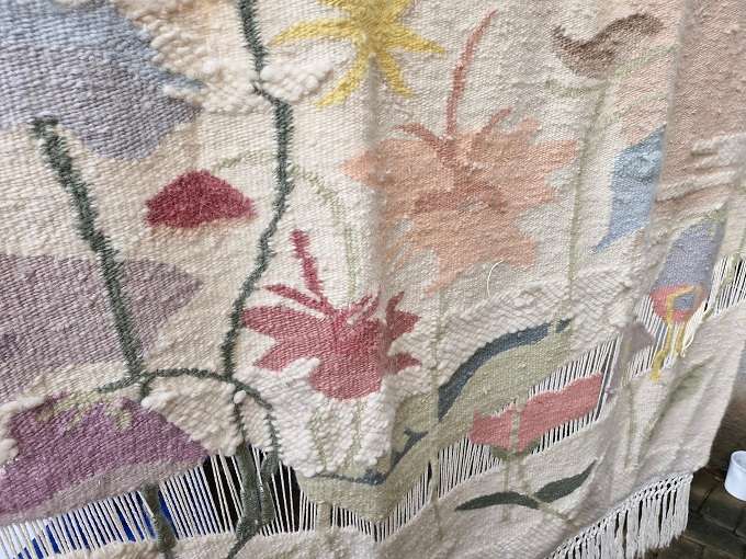 Stunning ! Large Hand Woven, Karakul Wool wall hanging ! Quality weave !!