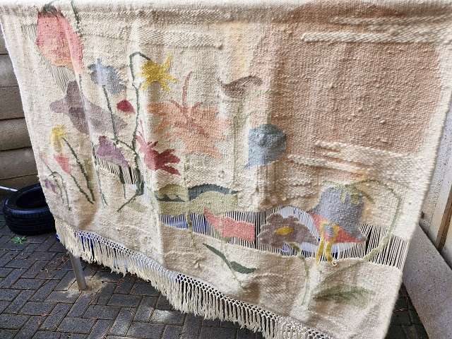 Stunning ! Large Hand Woven, Karakul Wool wall hanging ! Quality weave !!