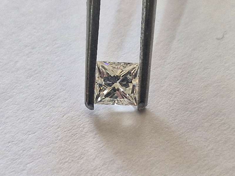 Natural, Certified 0.56ct Princess Cut Diamond