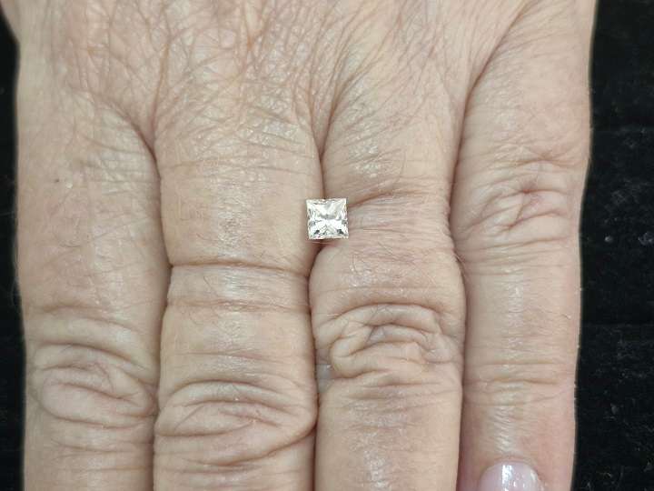Natural, Certified 0.56ct Princess Cut Diamond