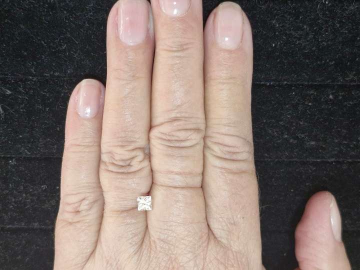 Natural, Certified 0.56ct Princess Cut Diamond