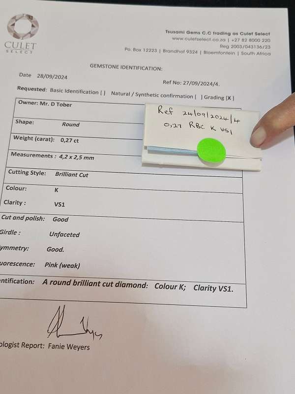 certified Natural Diamond