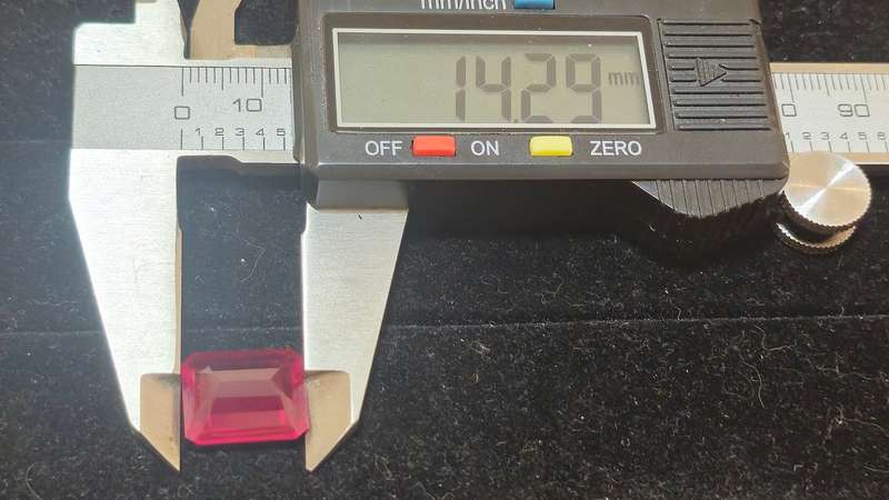 Stunning, 11 Carat Lab Grown Synthetic Ruby ! Perfect Clarity !