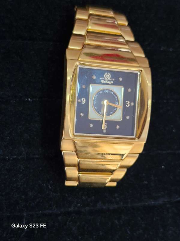 THIS WATCH SHOUTS-LOOK AT ME !! Bellagio 18ct Gold plated Special Edition !