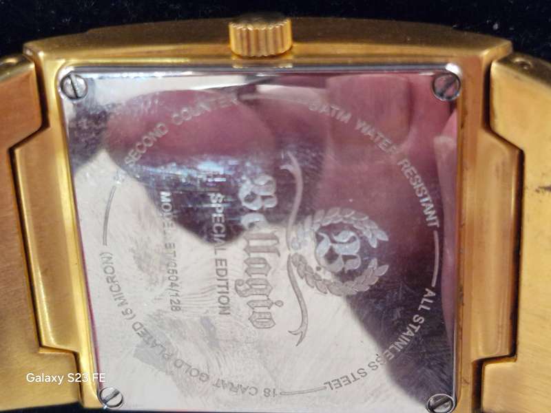 THIS WATCH SHOUTS-LOOK AT ME !! Bellagio 18ct Gold plated Special Edition !