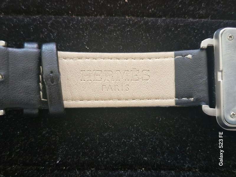 Hermes man's watch with leather strap