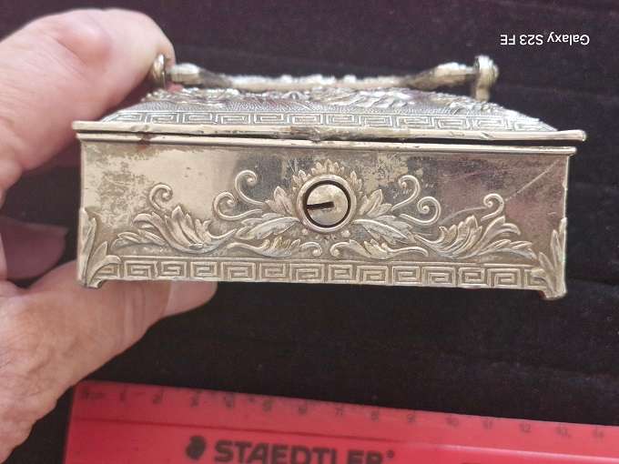 Vintage Japanese Trinket Box with Dragon Motive, circa 1920