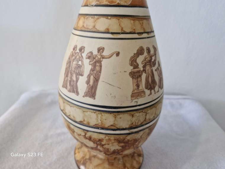 Beautiful ROMANO numbered vase ! Greek mythology motive !