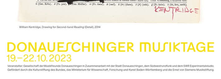 william kentridge donaueschinger musiktage poster