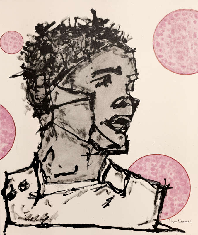 hilton edwards mixed media painting