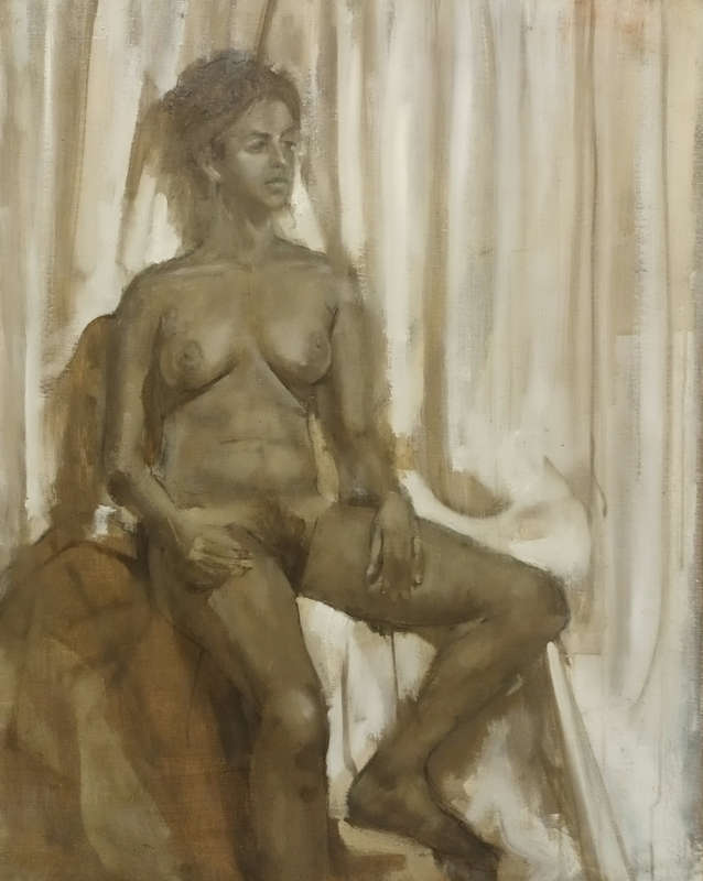 Gavin Calf nude study oil painting