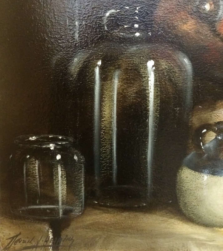 Denzil Herring Large Oil Painting - Still Life With Copper Pot