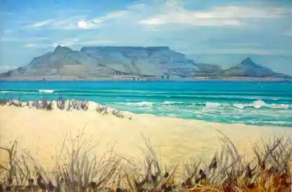 mark enslin oil painting -  table mountain