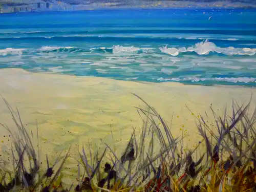 mark enslin oil painting -  table mountain