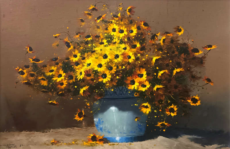 hennie griesel - floral oil painting